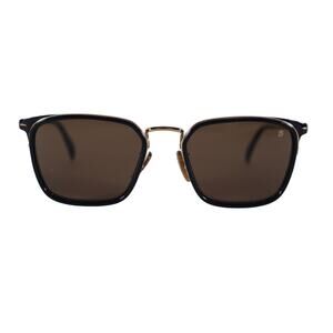 David Beckham Lightweight Square Sunglasses- Black Gold / Brown - NWT